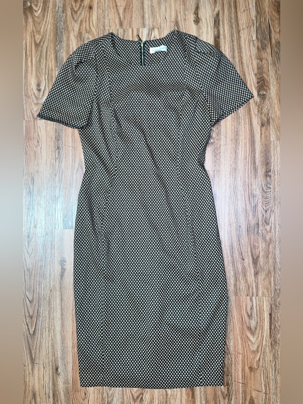 CALVIN KLEIN Checkerboard Sheath Dress